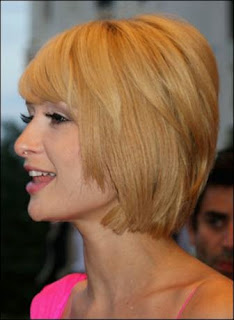 Paris Hilton layered bob haircut simple
