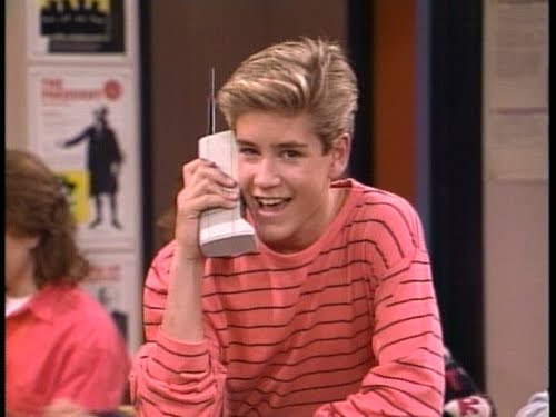 Image result for Zack Morris on phone