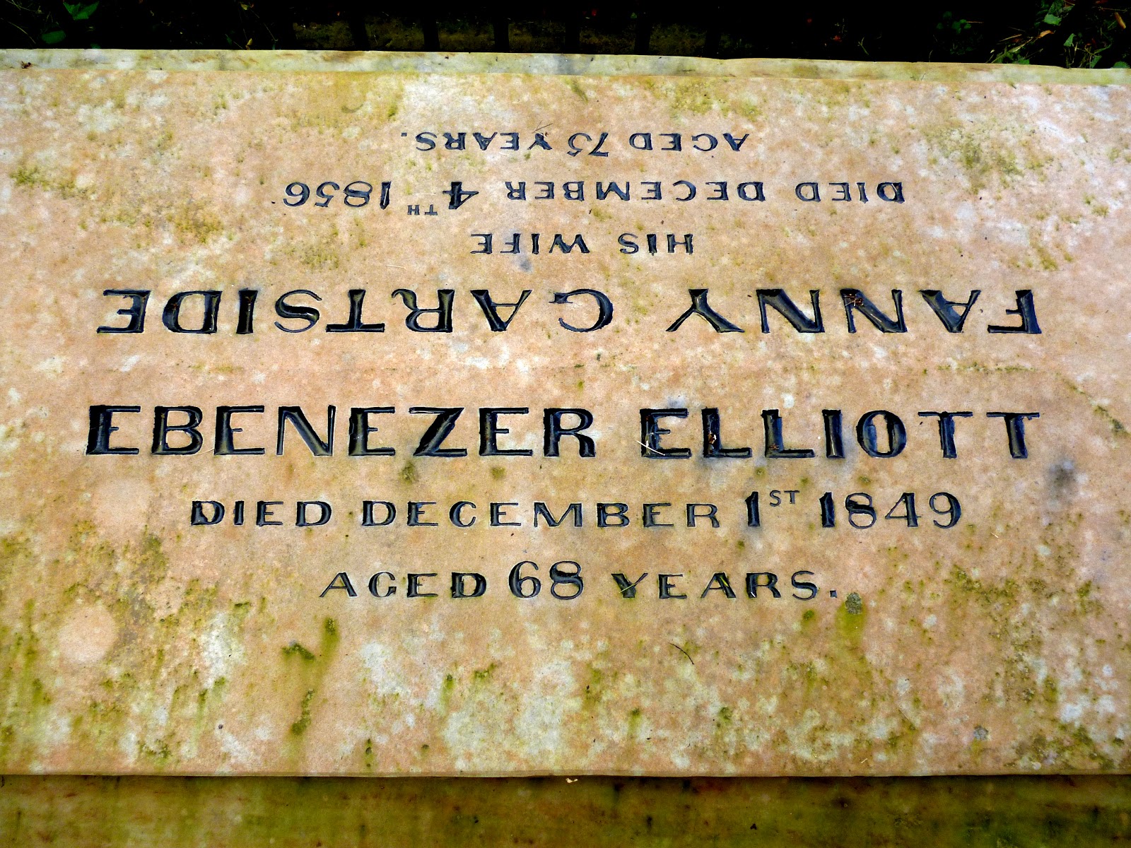 Dr Tony Shaw Ebenezer Elliott in Rotherham, Sheffield and Darfield