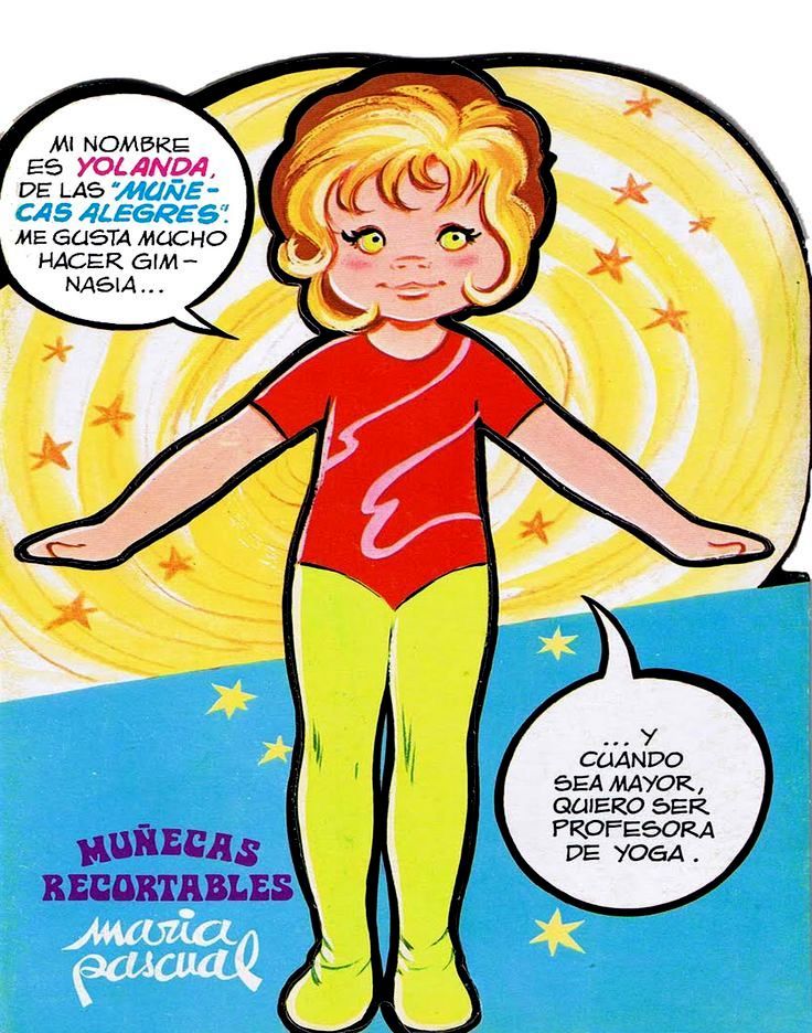 muñecas recortables maria pascual