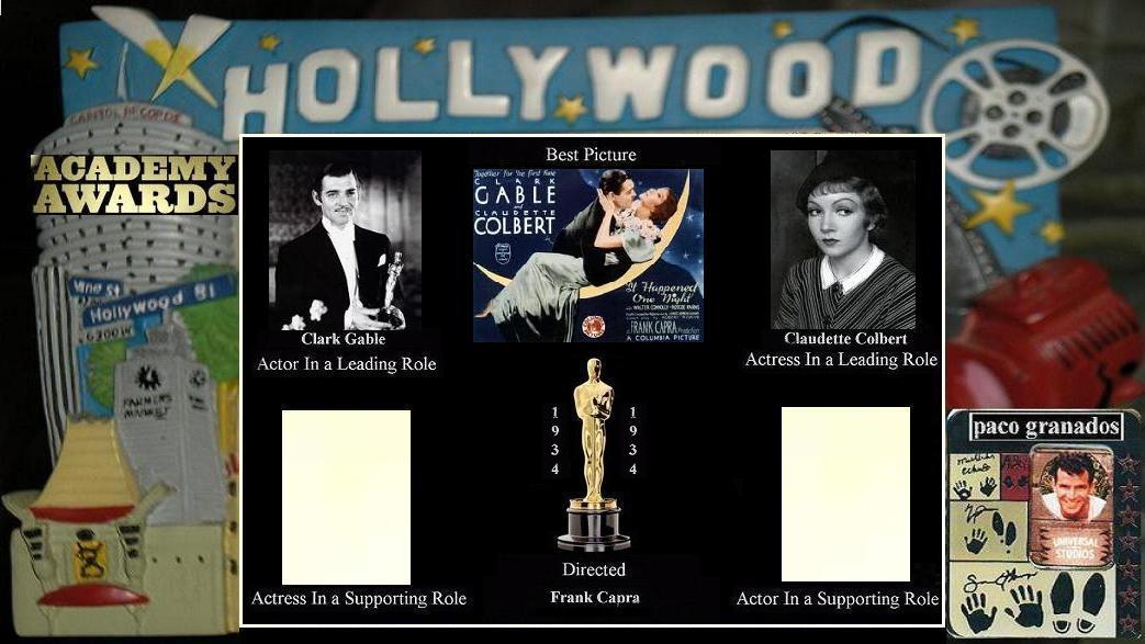 The 1934 Academy Award Winners It Happened One Night ACADEMY AWARDS