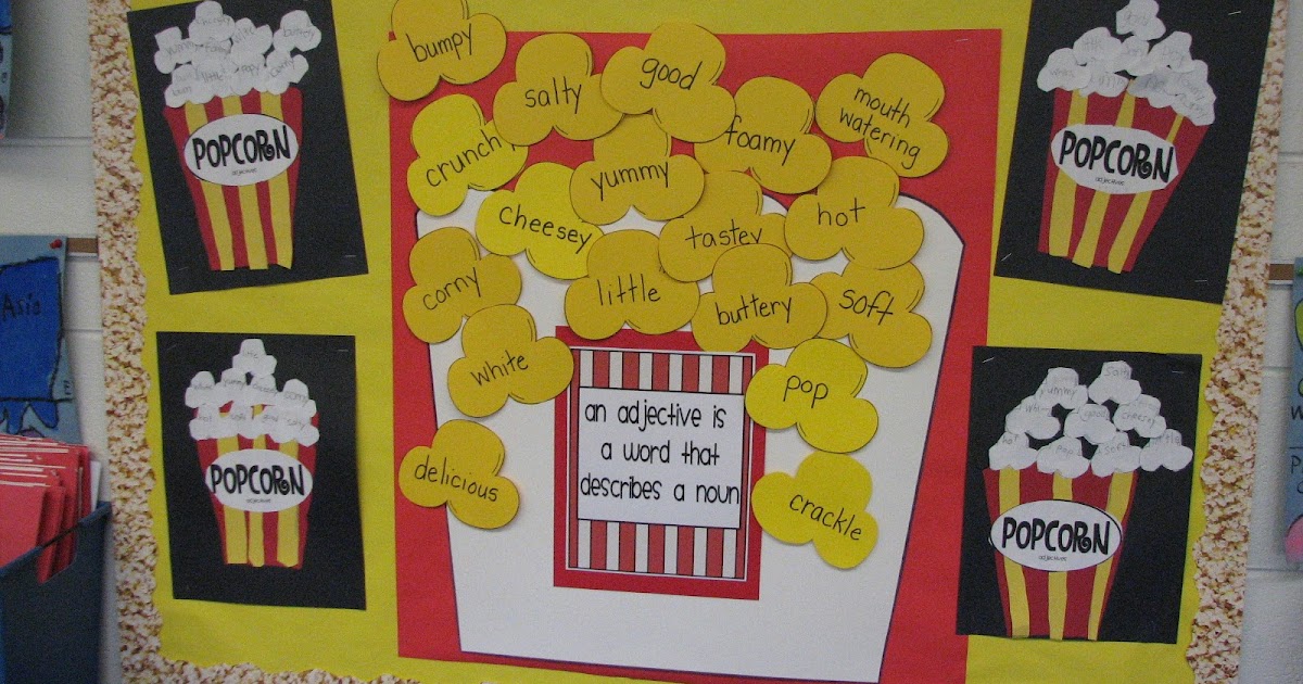 Dew Drop Into First Grade Popcorn Adjectives, Yum, Yum!!