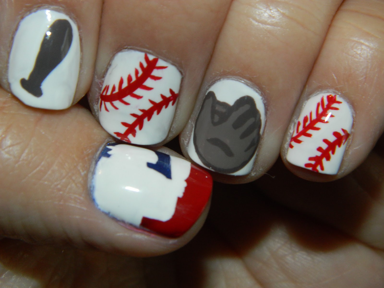 Baseball Themed Nails - wide 8