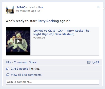 [Tweet] LMFAO comparte mushup de “Party Rock” y “High High” en Facebook Oficial Picture+19