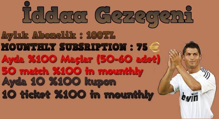 İddaa Gezegen ile %100 bahislerle kazan. wins 100% bets with İddaa Gezegen.