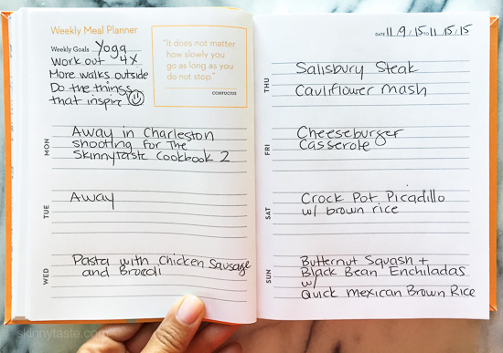 Skinnytaste Dinner Plan (Week 5) Skinnytaste Dinner Plan (Week 5)