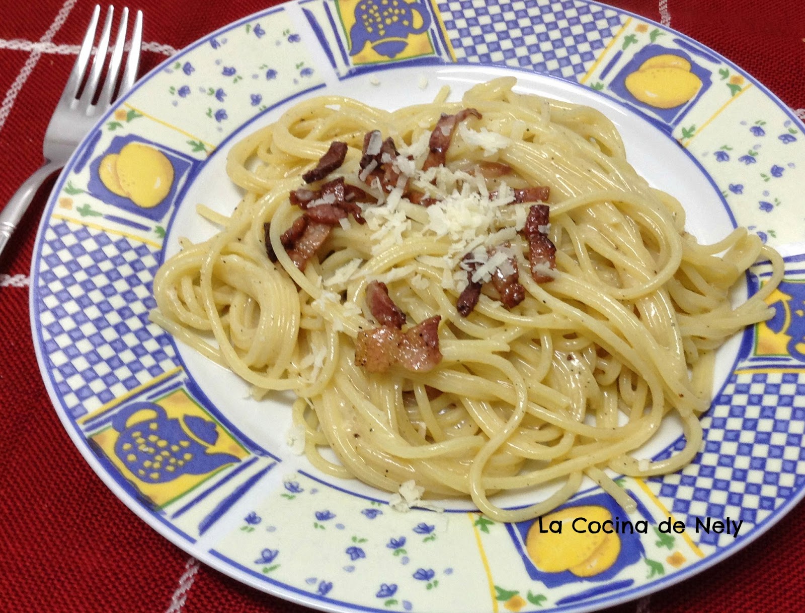 la cocina de nely ESPAGUETIS CARBONARA