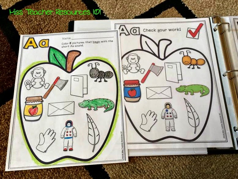 Beginning Sounds, Beginning of Kindergarten, and a Freebie!! - Miss
