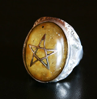 old amber angel heart ring by alex streeter 12