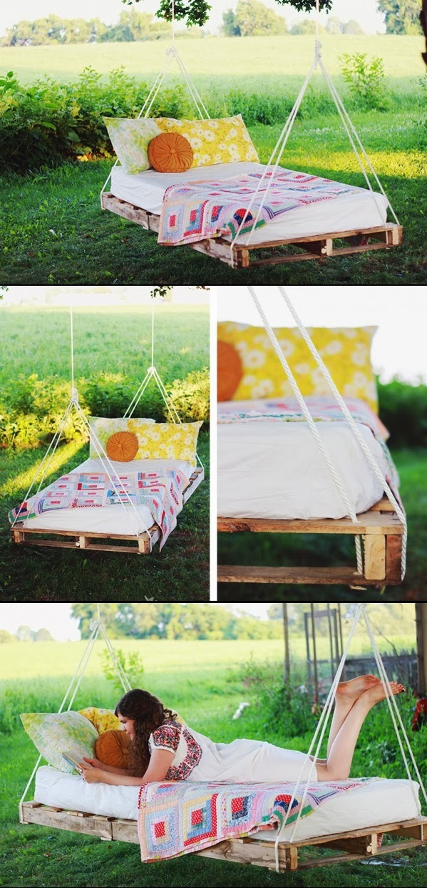 HOME MADE DIY2 DIY Pallet Swing Bed