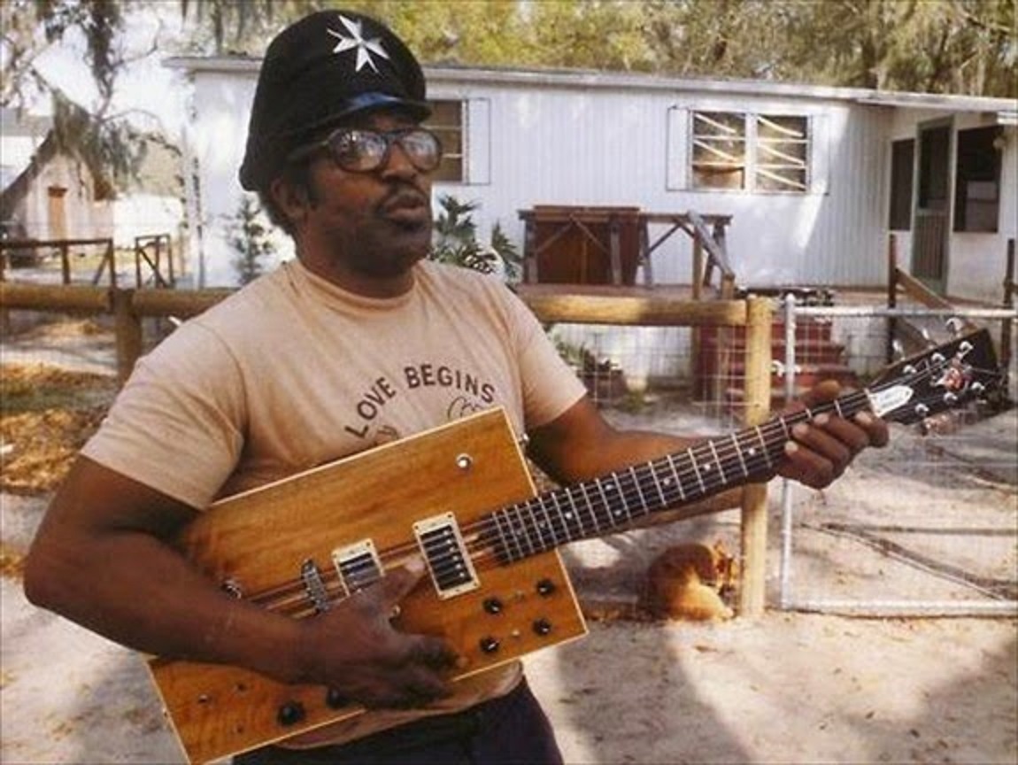 Bo Diddley at home, 1980.