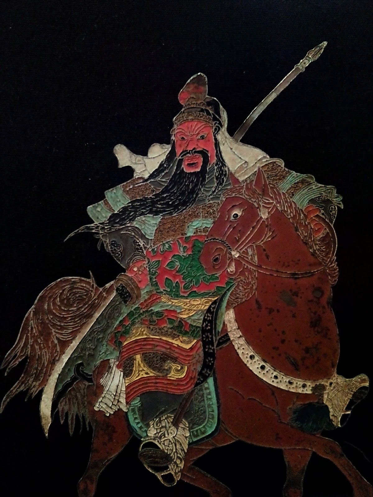 ANTIQUE Patung Altar Dewa Kwan Kong (Guan Yu)