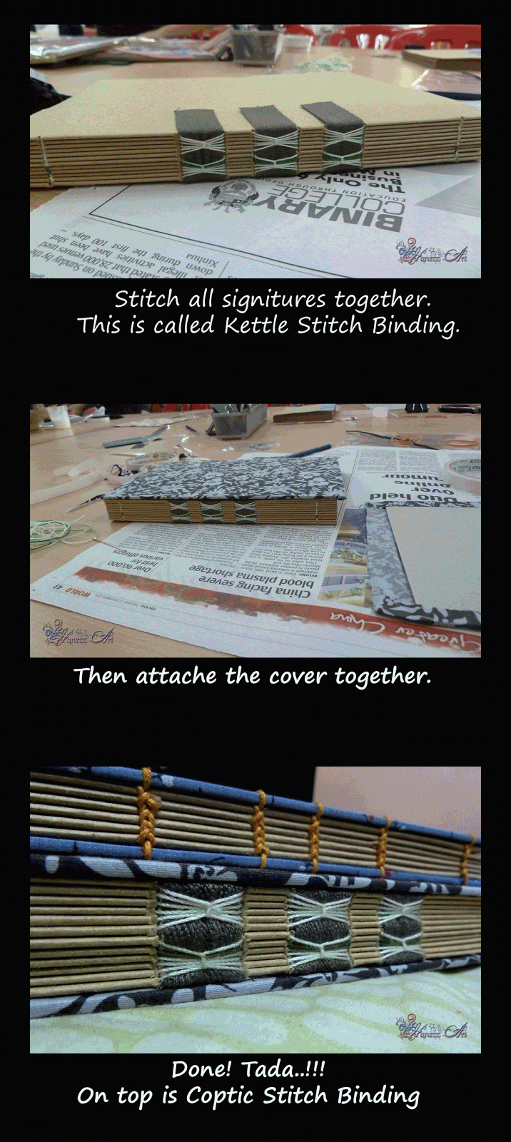 Hanezz Art Kettle Stitch & Coptic Stitch Binding