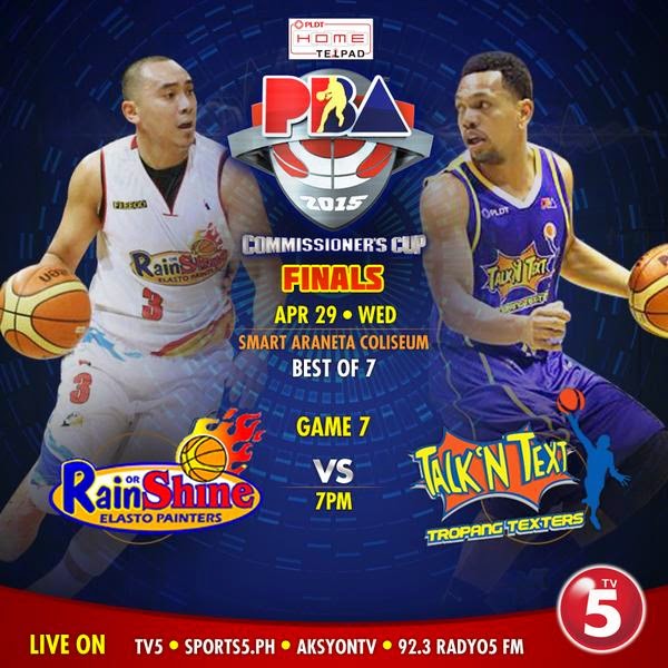 Game Replay Talk N Text vs Rain or Shine 2015 PBA Commissioners Cup
