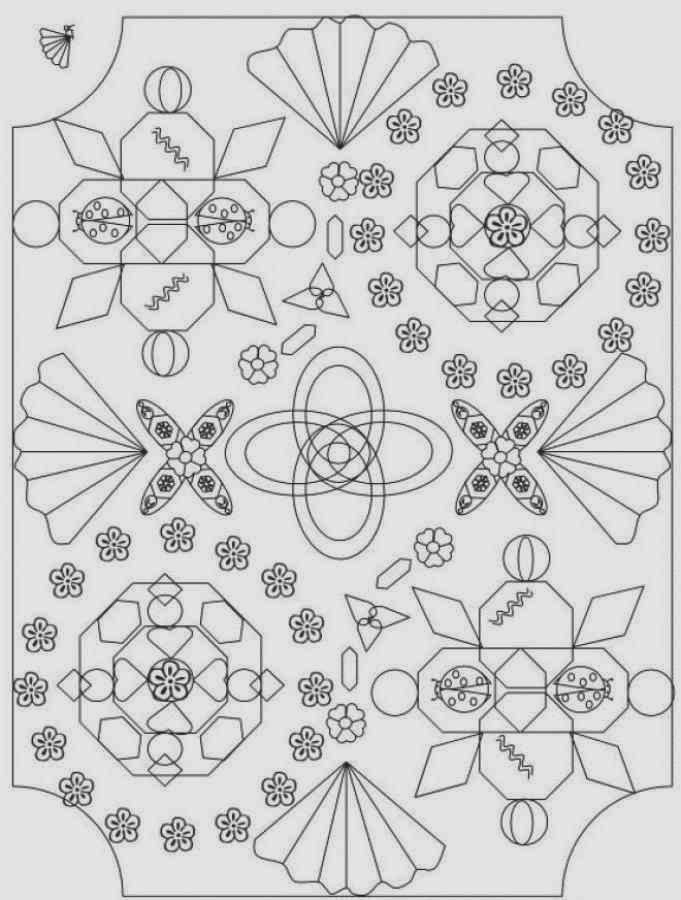 5 Easy Origami Advance Mandala Coloring Pages Print Out For