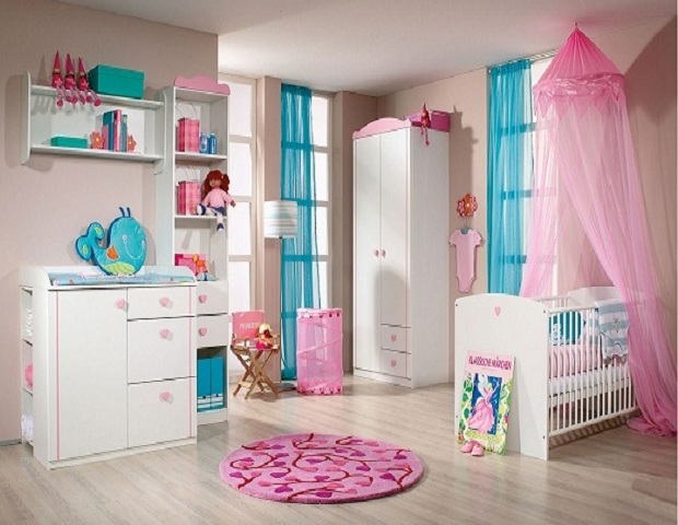 Fille chambre bleu ~ tazmik.com for . Decoration chambre fille bebe princesse