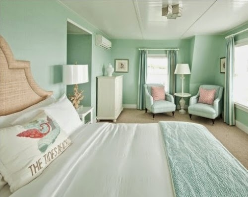 Dormitorios en color verde menta - Dormitorios colores y estilos