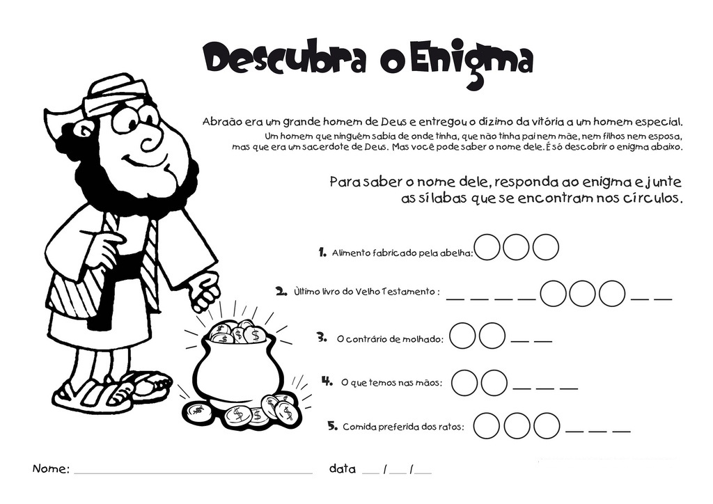 Pin em Atividades bíblicas infantil