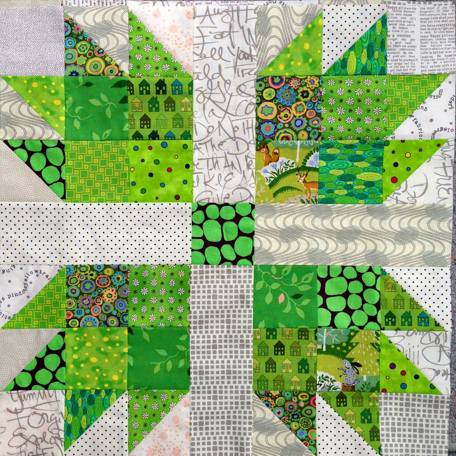 Wendy's Quilts and More Scrappy Bear Paw Quilt