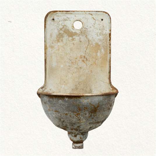 Vintage European Wall Sink White Ironstone Cottage