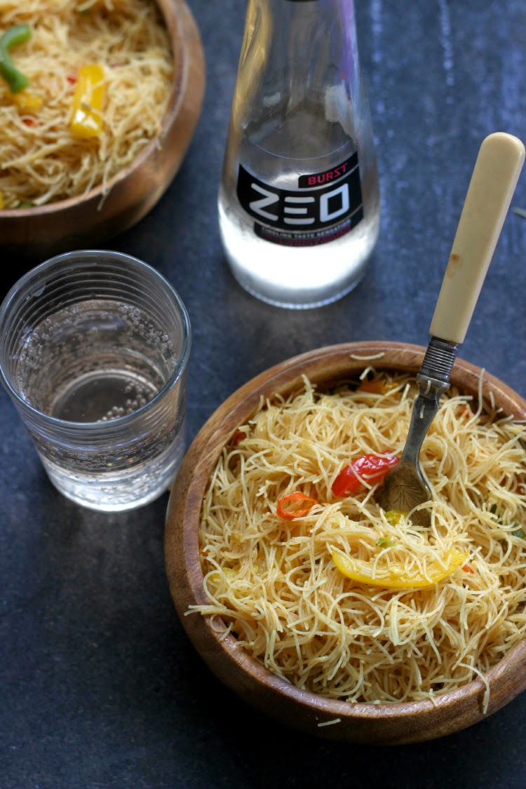 Merry Tummy Burnt Garlic Bell Peppers Noodles, One Pot Meal Idea