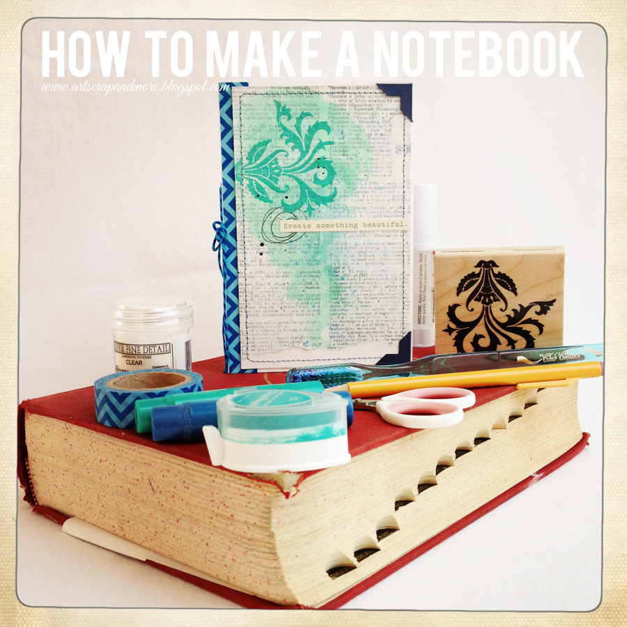 art scrap & more alexandra's Sunday scrapbook How to Make a Notebook