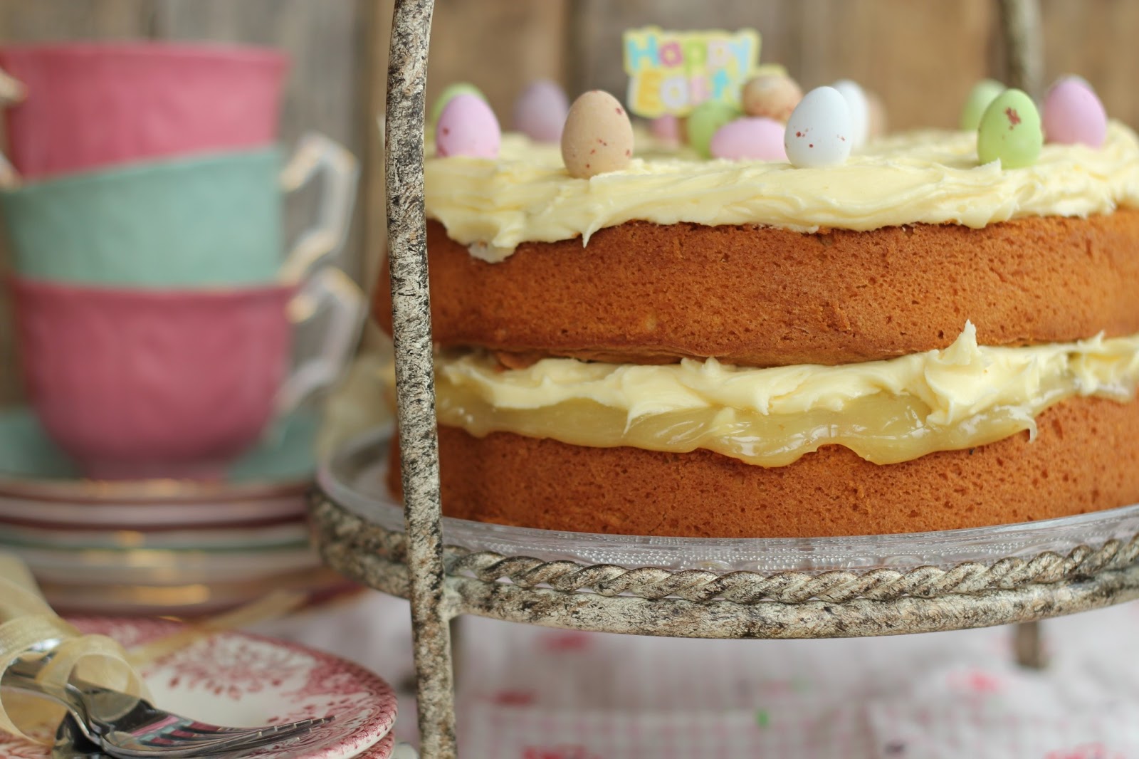Lemon Frosted Easter Cake Nessa's Family Kitchen