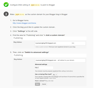 costum domain Menggabungkan Domain CO.VU Dengan Blogspot