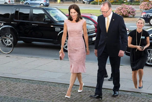 Princess Mary and Queen Maxima wore Valentino pink lace dress