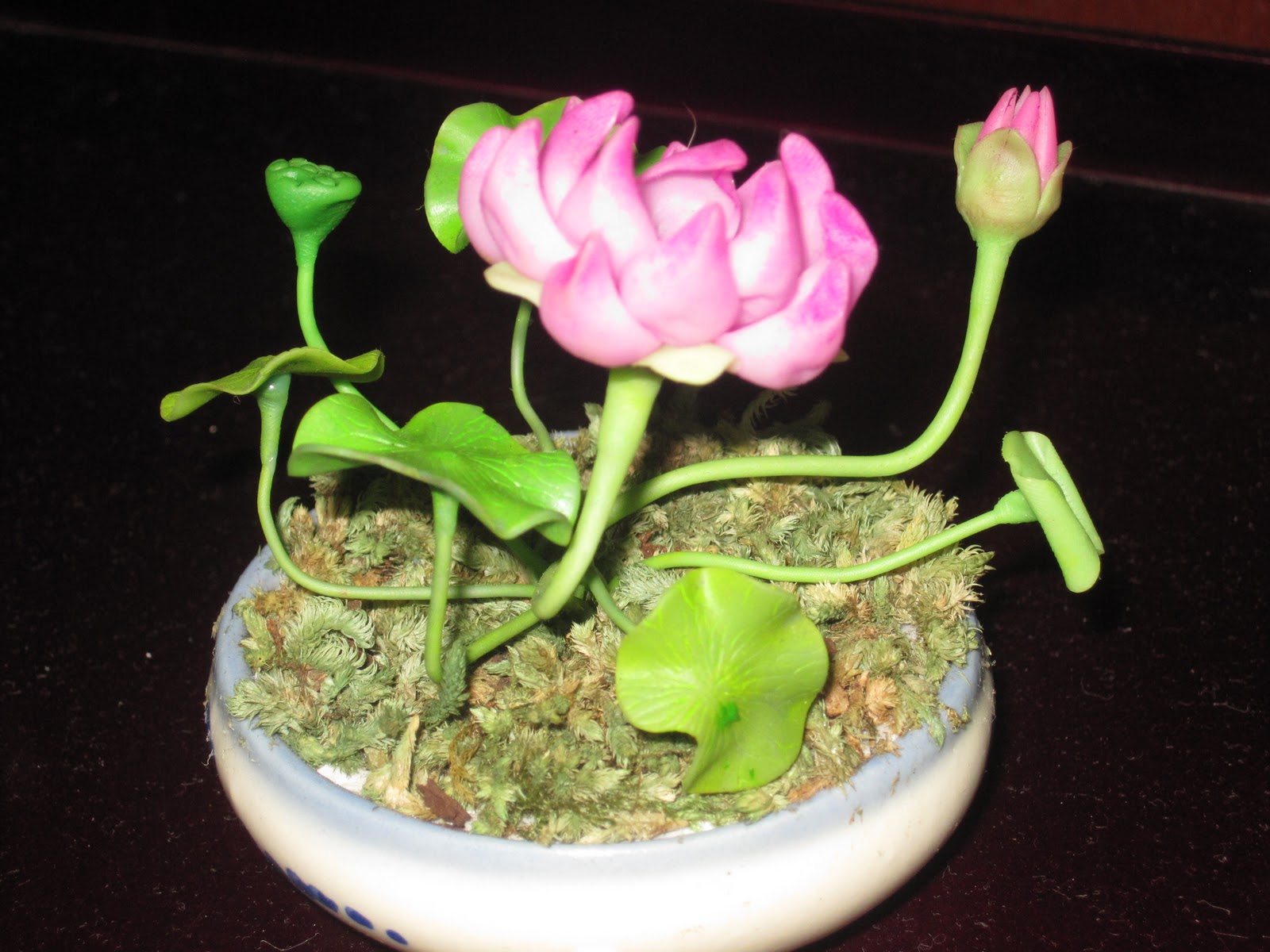Claystationyong Lotus Flower Made With Air Dry Clay