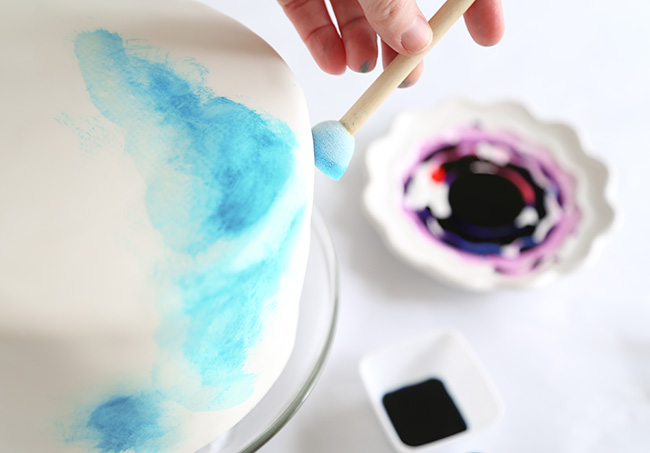 Blue Watercolor Cake Blue Watercolor Cake