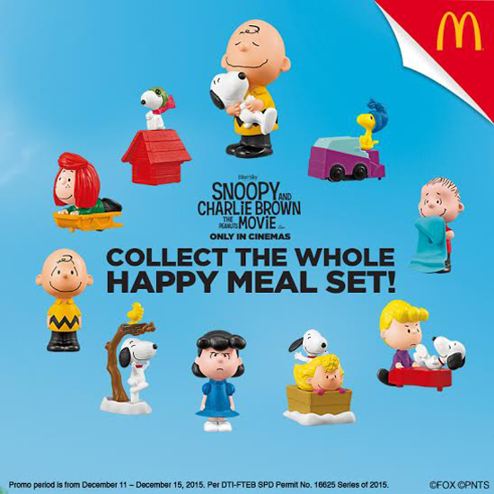 PRE-ORDER SNOOPY AND CHARLIE BROWN COMPLETE SET AT McDONALD'S TODAY!