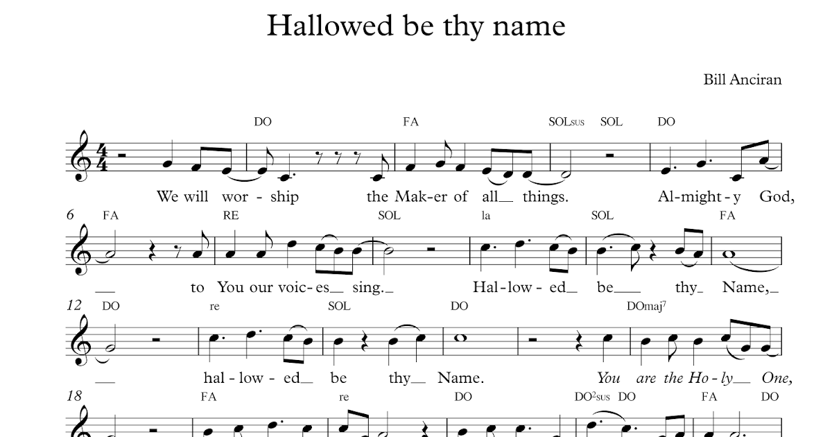 Hallowed be thy Name Yo canto como David