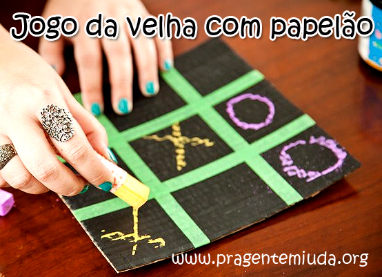 Jogo da velha com Papelão 