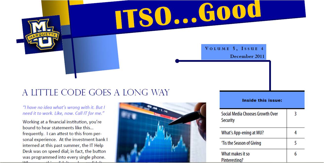 Marquette Aim Program Blog 2011