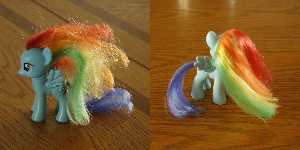 Scribbles & Dabbles: My Little Pony Spa Day (a.k.a. de-frizzing and  re-curling ponies' hair)