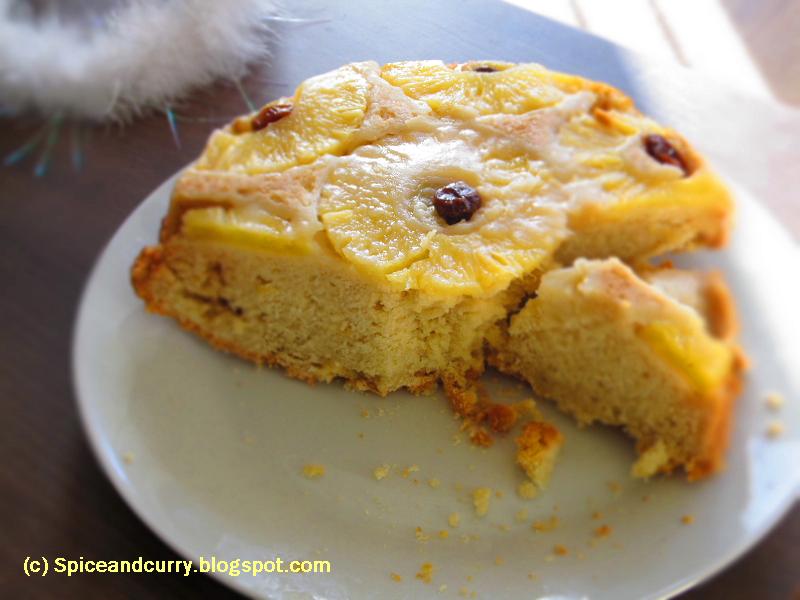 Eggless Pineapple Cake