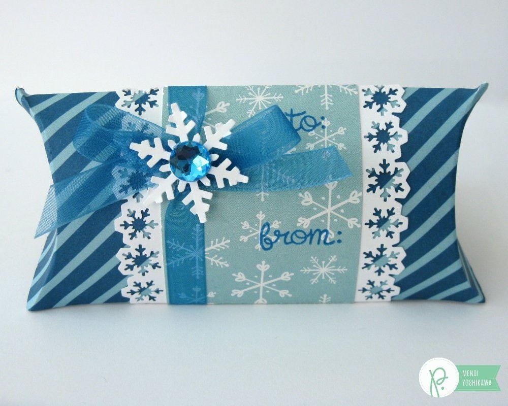 Snippets By Mendi Pebbles Winter Themed Snowflake Gift Bag & Pillow Box