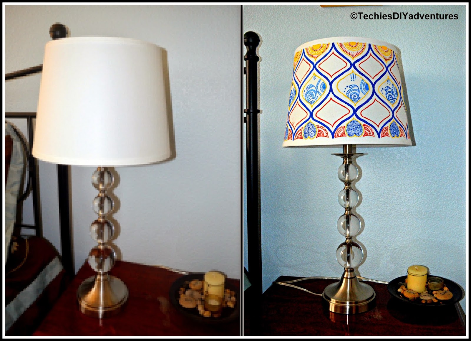 Techie S Diy Adventures Lampshade Makeover