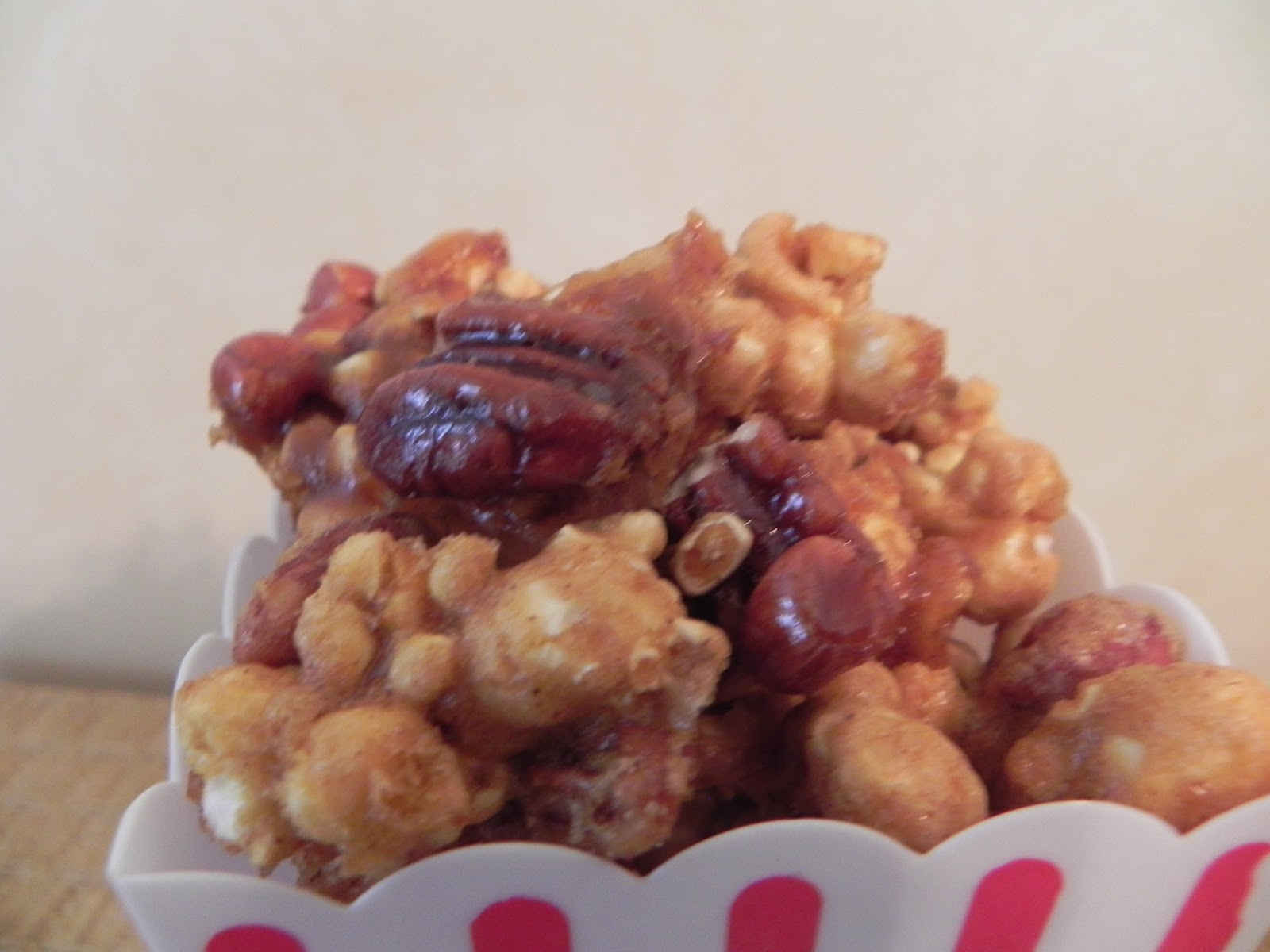 Best Ever Spice Caramel Corn and Nut Mix Feeding Big