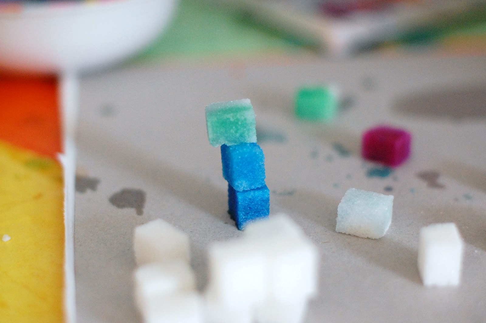 Our Yuppie Life painted sugar cubes