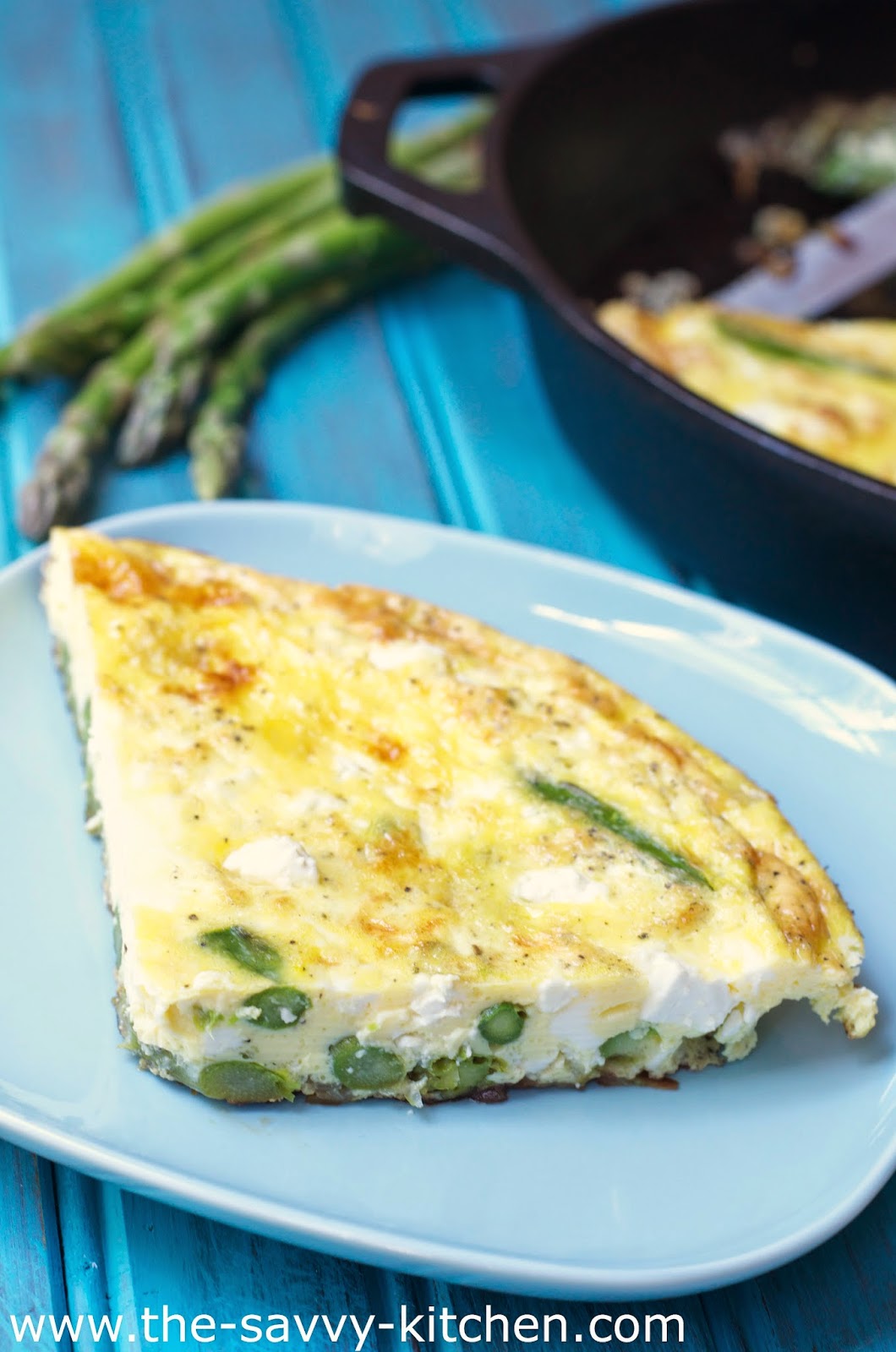 The Savvy Kitchen Asparagus and Feta Frittata (GlutenFree)