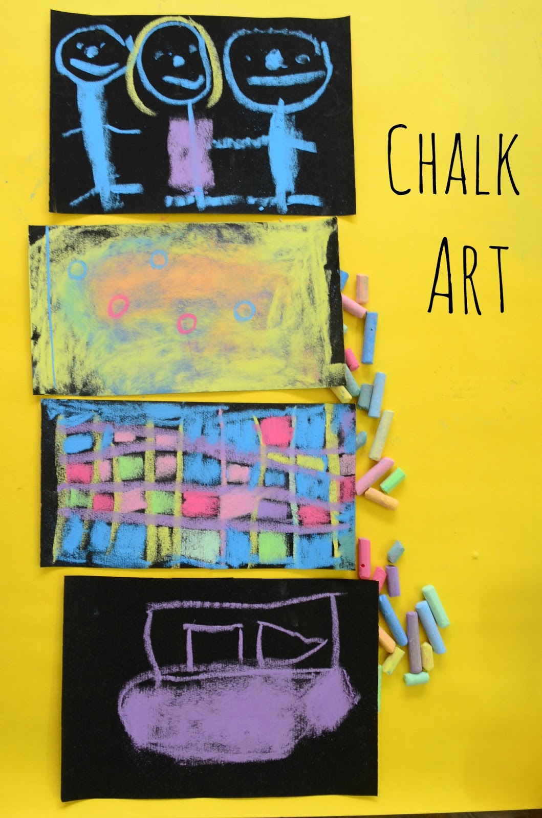 Practical Mom Chalk Art on Sandpaper