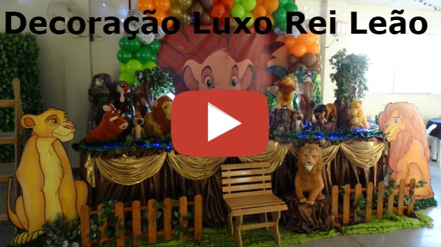 Decoração tema Rei Leão - Mesa luxo de tecido Decoração tema Rei Leão - Mesa luxo de tecido