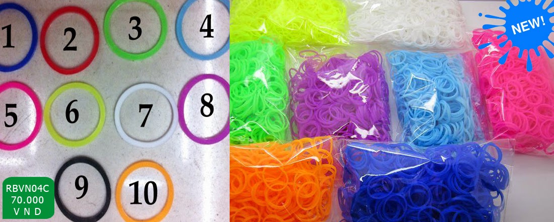 Bộ đồ chơi sáng tạo Rainbow loom - Thun cầu vồng - 9