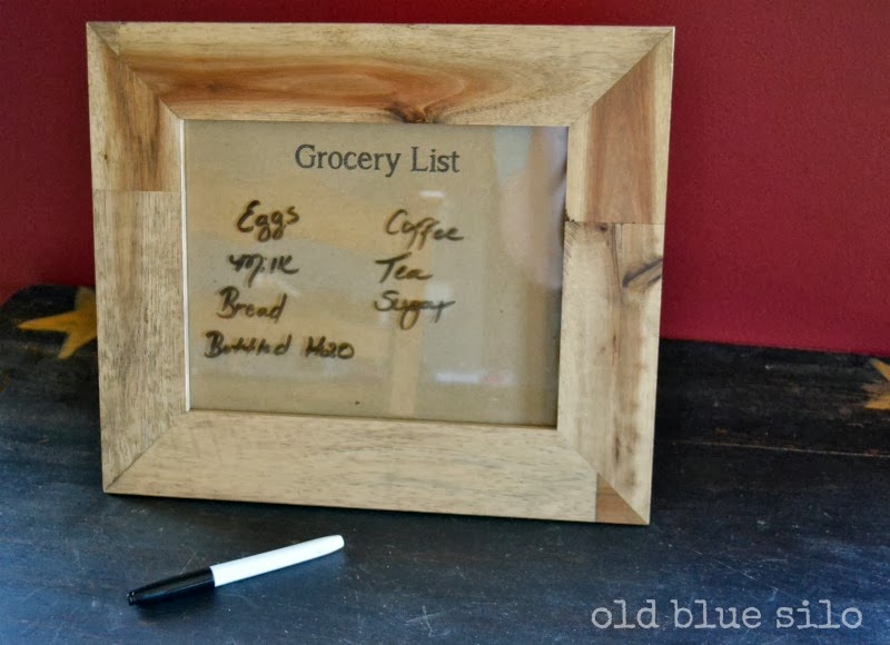 Old Blue Silo rustic dry erase board
