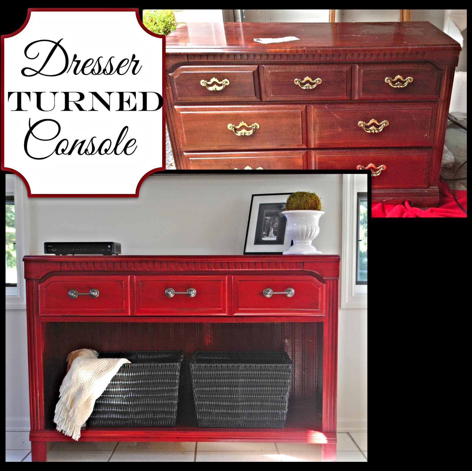 Red Entryway Table Red Entryway Table