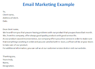 email marketing for small business example