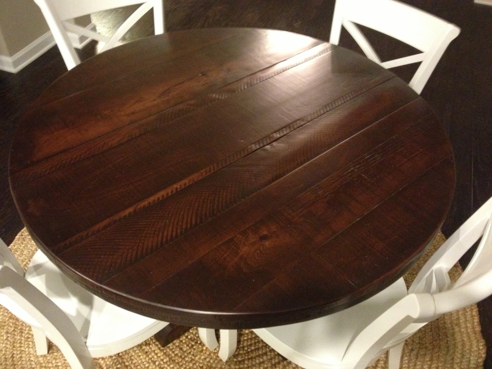 Rustic Round Pedestal Table Custom Farm Table Rustic Trades Furniture