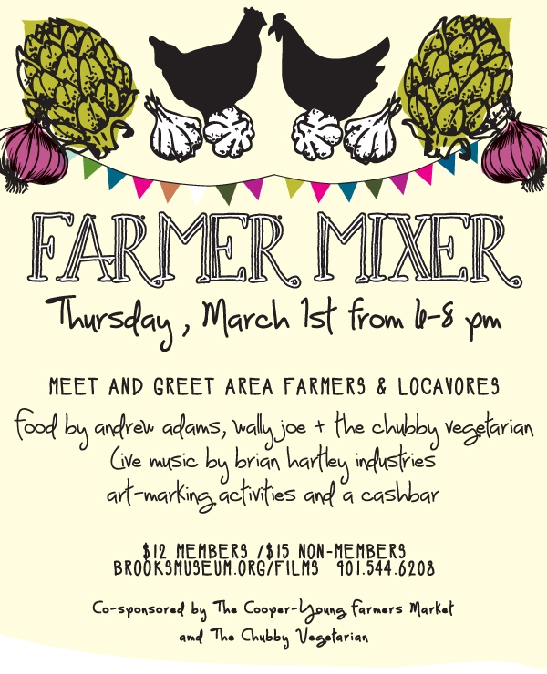The Chubby Vegetarian Farmer Mixer Tonight at The Brooks